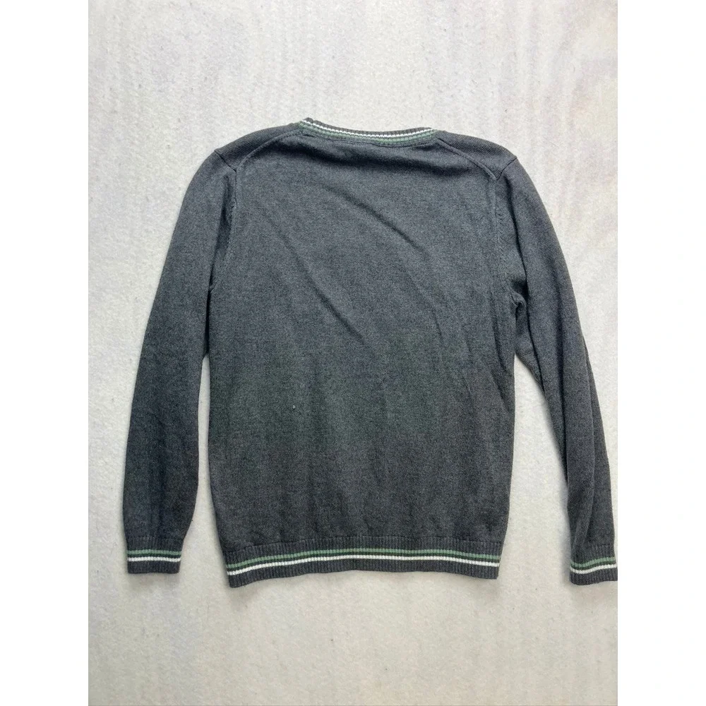 Janie and Jack Sweater Boys 12 Gray Excellent Dinosaur Stegosaurus Crewneck Knit